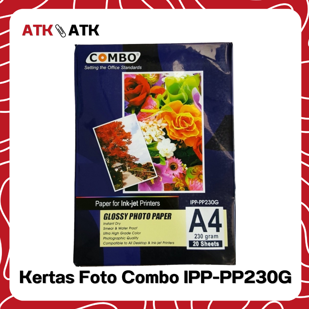 Jual [PACK] KERTAS FOTO COMBO IPP-PP230G A4 230g Glossy Photo Paper 1 ...