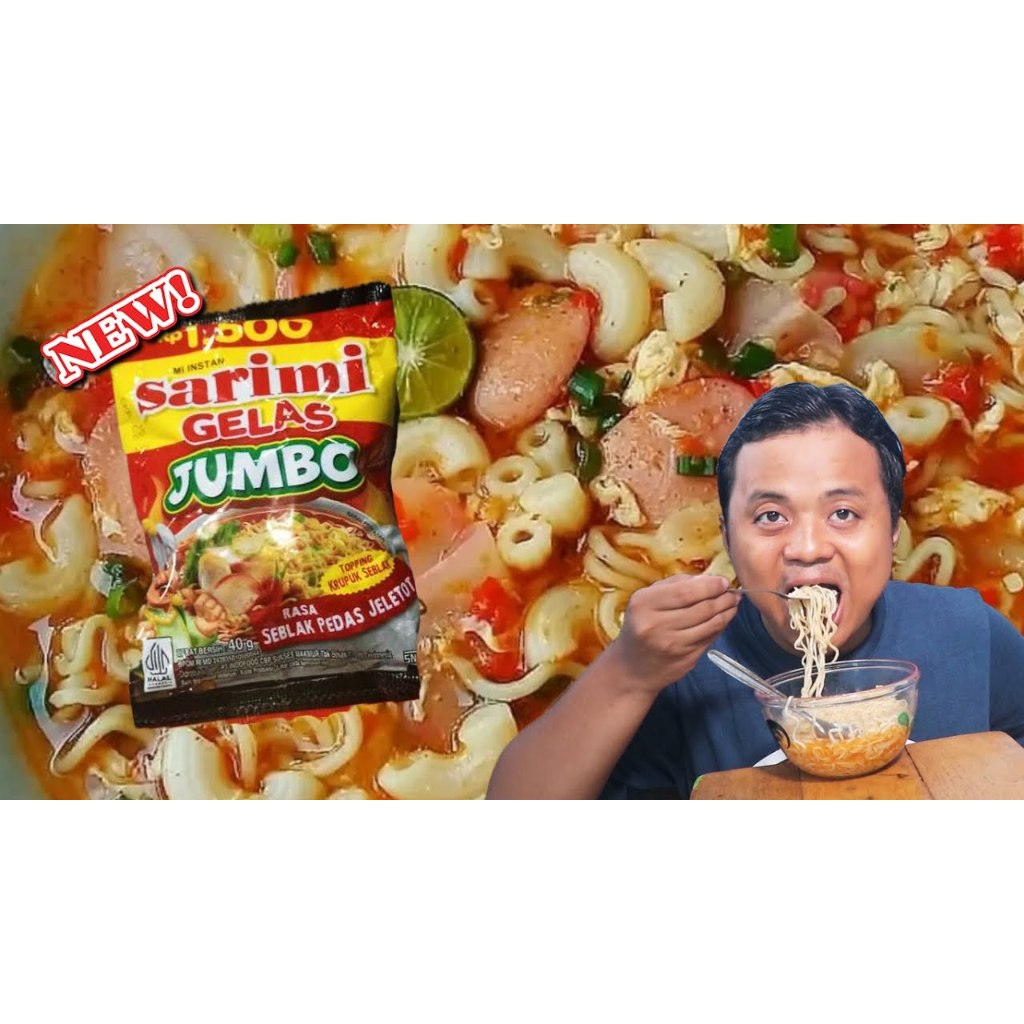 Jual SARIMI GELAS JUMBO RASA GEPREK DAN SEBLAK JELETOT 1 RENCENG ...