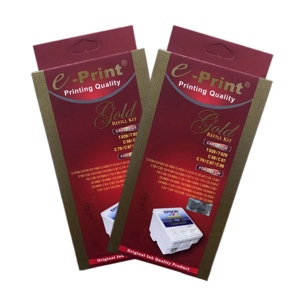 E-PRINT - Tinta Refill Kit Gold Printer Epson Suntikan Black - Colour - Pcs (5)