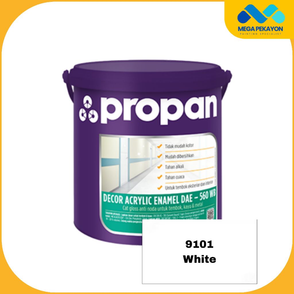 Jual CAT INTERIOR EXTERIOR PAINT PROPAN DECOR ACRYLIC ENAMEL DAE 560 WB ...