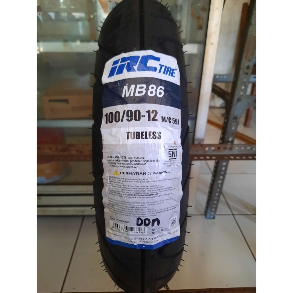 Jual Ban Scoopy Belakang IRC 110/90-12 ( MB67 ) Tubeless ScoopyRing 12 ...