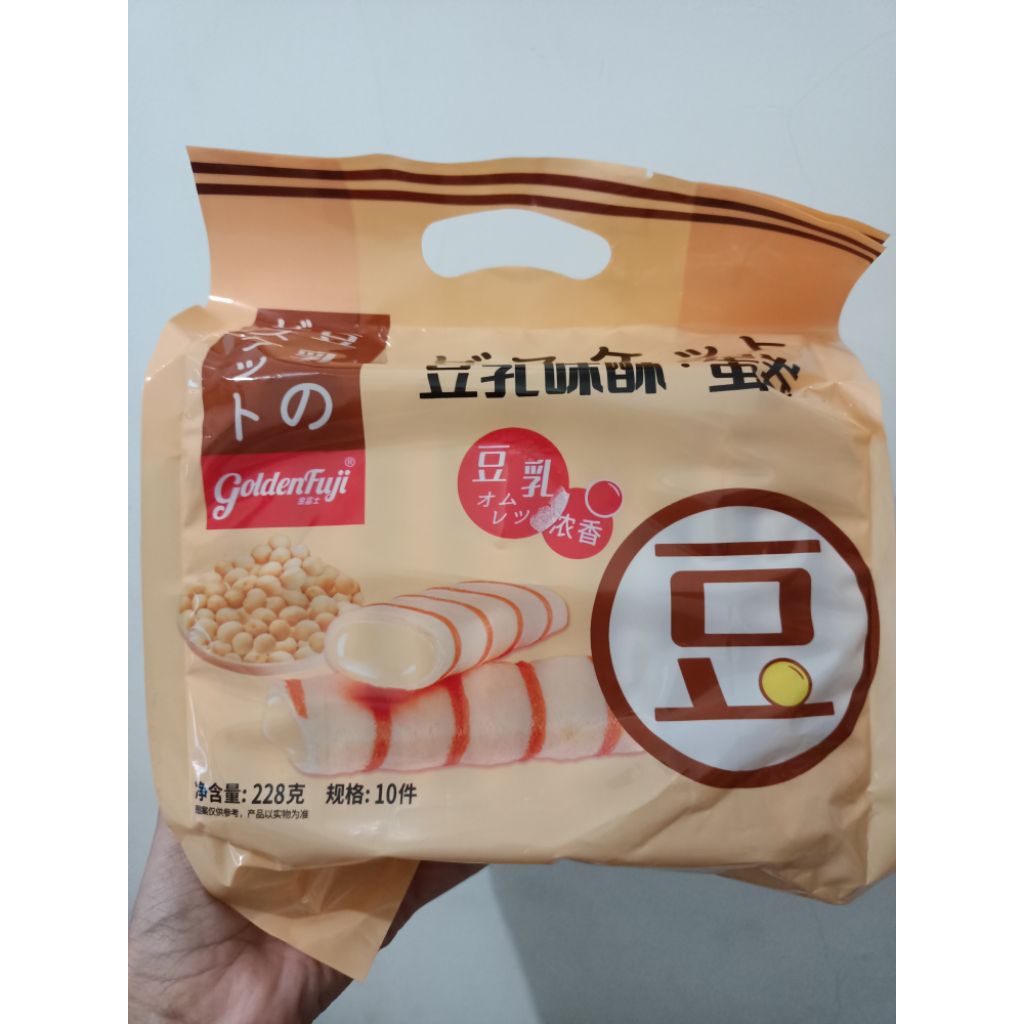Jual GOLDEN FUJI EGG ROLL RASA SOYBEAN MILK FLAVOUR 228GR | Shopee ...
