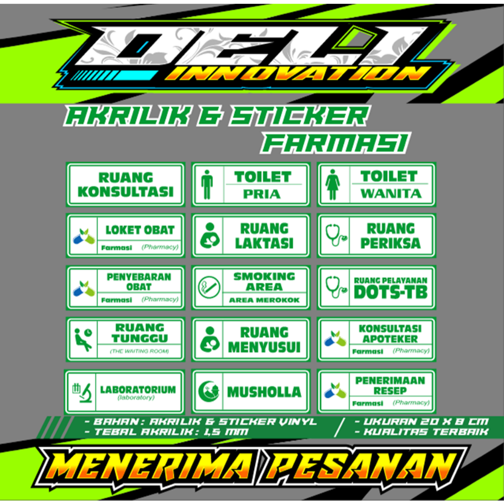 Jual Papan Nama Ruangan - Sign Rumah Sakit, Office, Puskesmas, Klinik ...