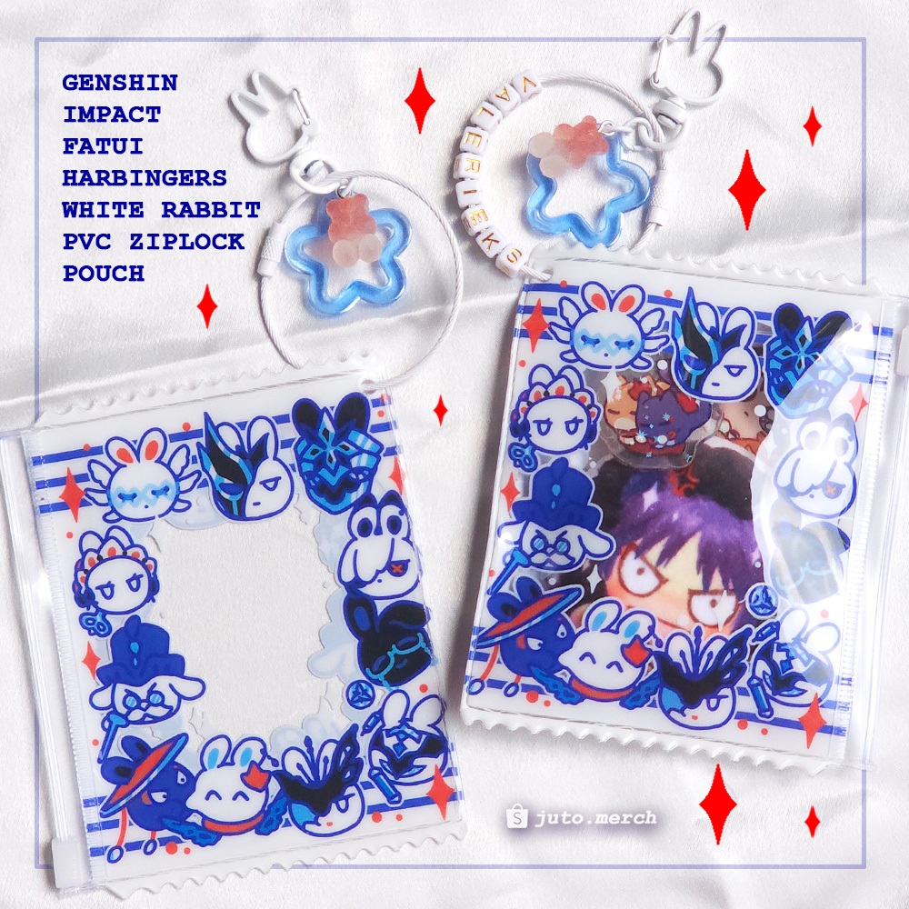 Jual FATUI HARBINGERS WHITE RABBIT ZIPLOCK POUCH PVC ( GENSHIN IMPACT ...