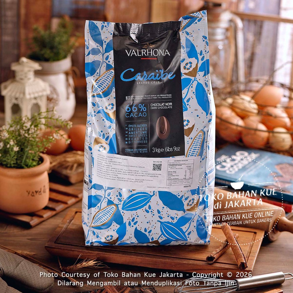 Jual Valrhona Caraibe 66% Dark Chocolate 1kg Couverture Cokelat