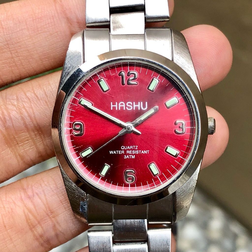 Jual Hashu Red Dial Quartz HD-115Mf | Shopee Indonesia