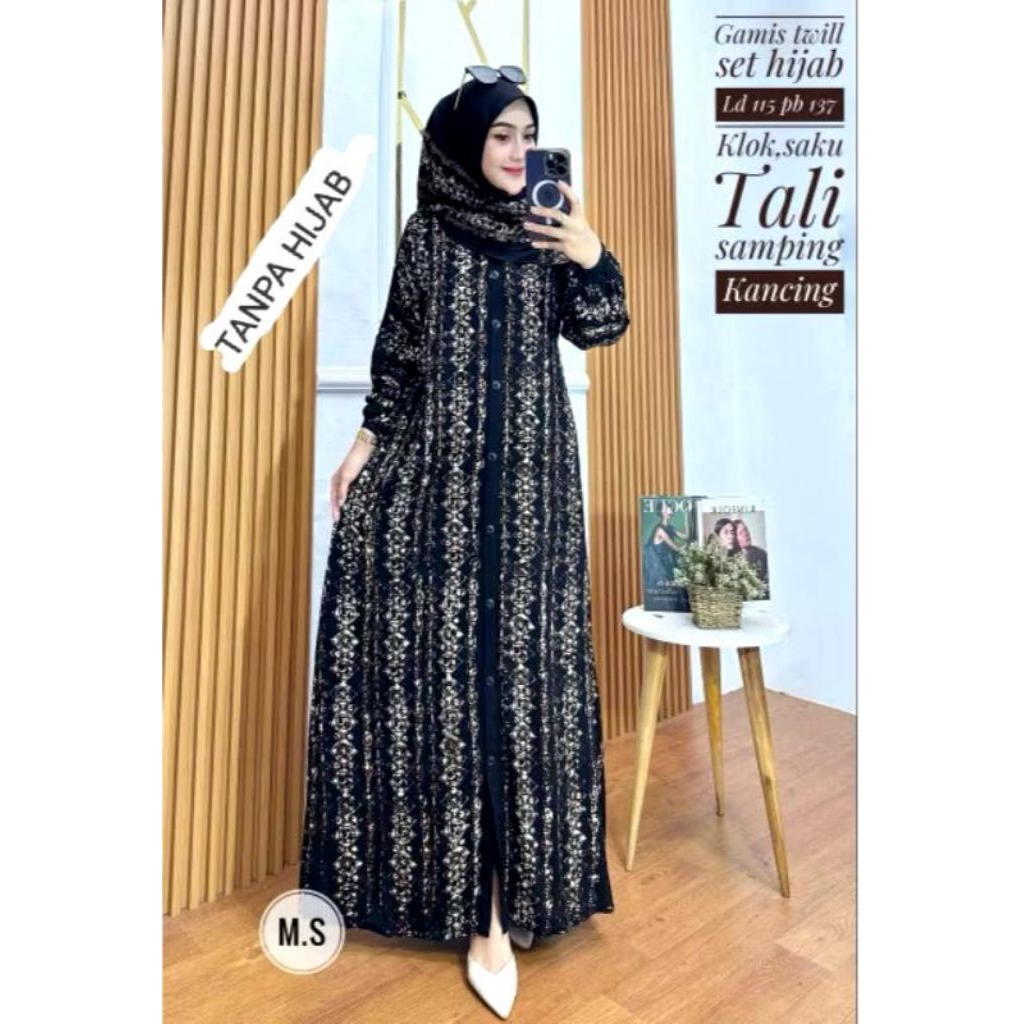 Gamis Twill Ori Gamis Twill Cap Shopee 9
