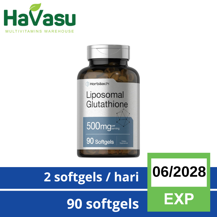 horbaach liposomal glutathione Jual Horbaach Liposomal Glutathione Supplement 500mg | 90 Softgels |  Non-GMO & Gluten Free