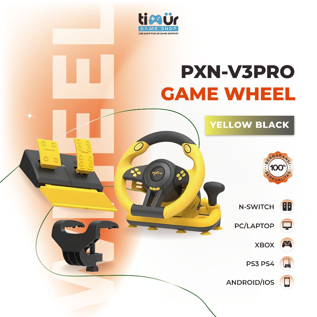 Jual PXN V3 Pro Steering Wheel Racing Stir Setir For PS3 PS4 PC Laptop ...