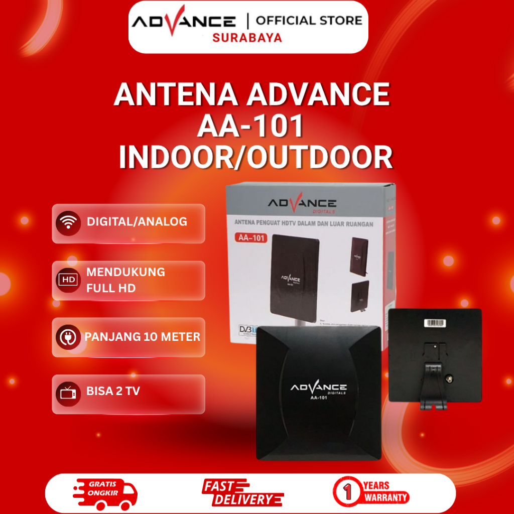Jual Advance AA-101 Antena Indoor Outdoor Digital Analog Dalam Luar ...