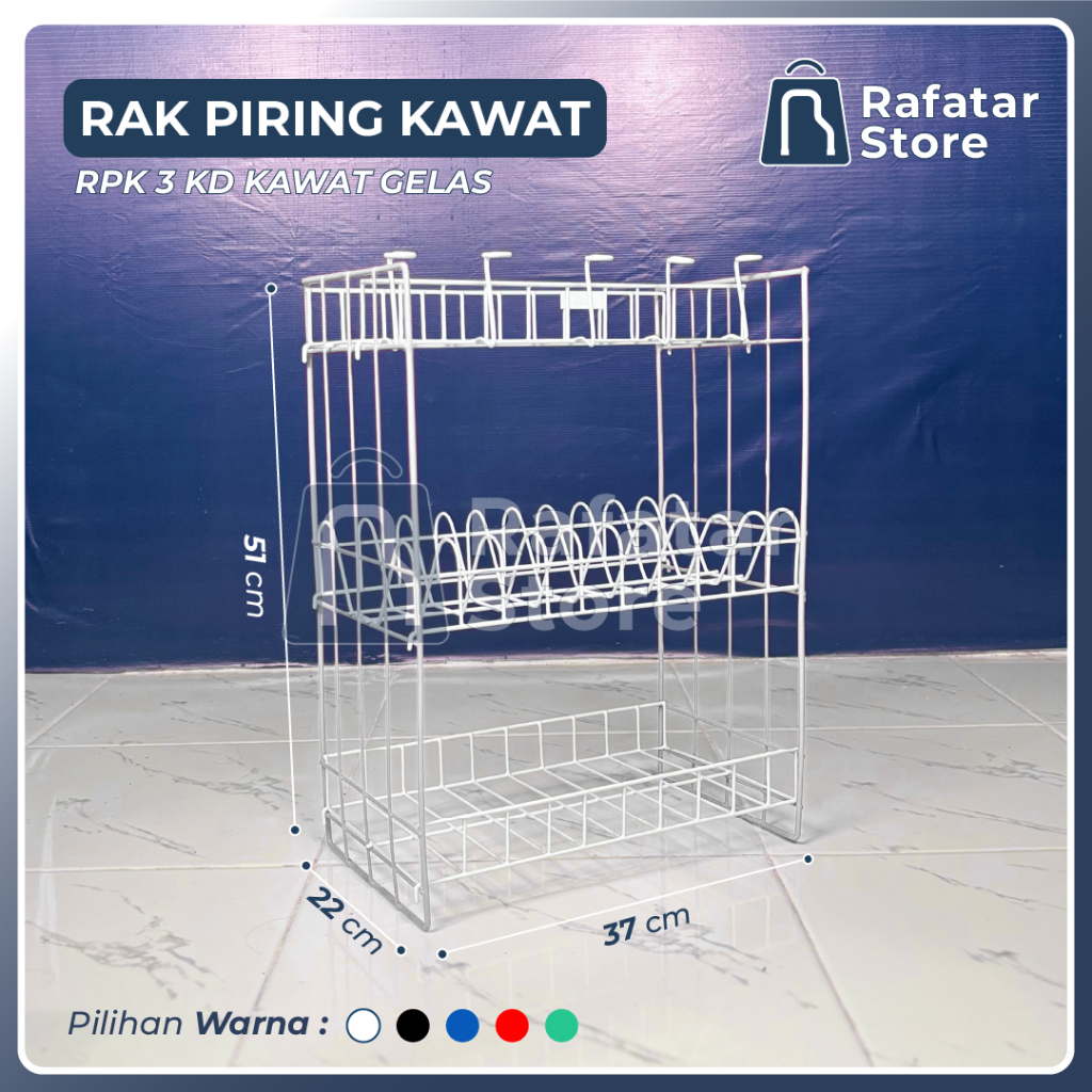 Jual RPK RPL KAWAT SUSUN 3 2 & 1 // Rak Piring Wastafel // Rak Piring ...