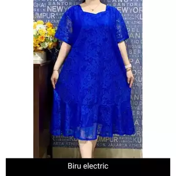 Dress Brukat Lace Kecil Jumbo Adem Ld 94 120 Cm