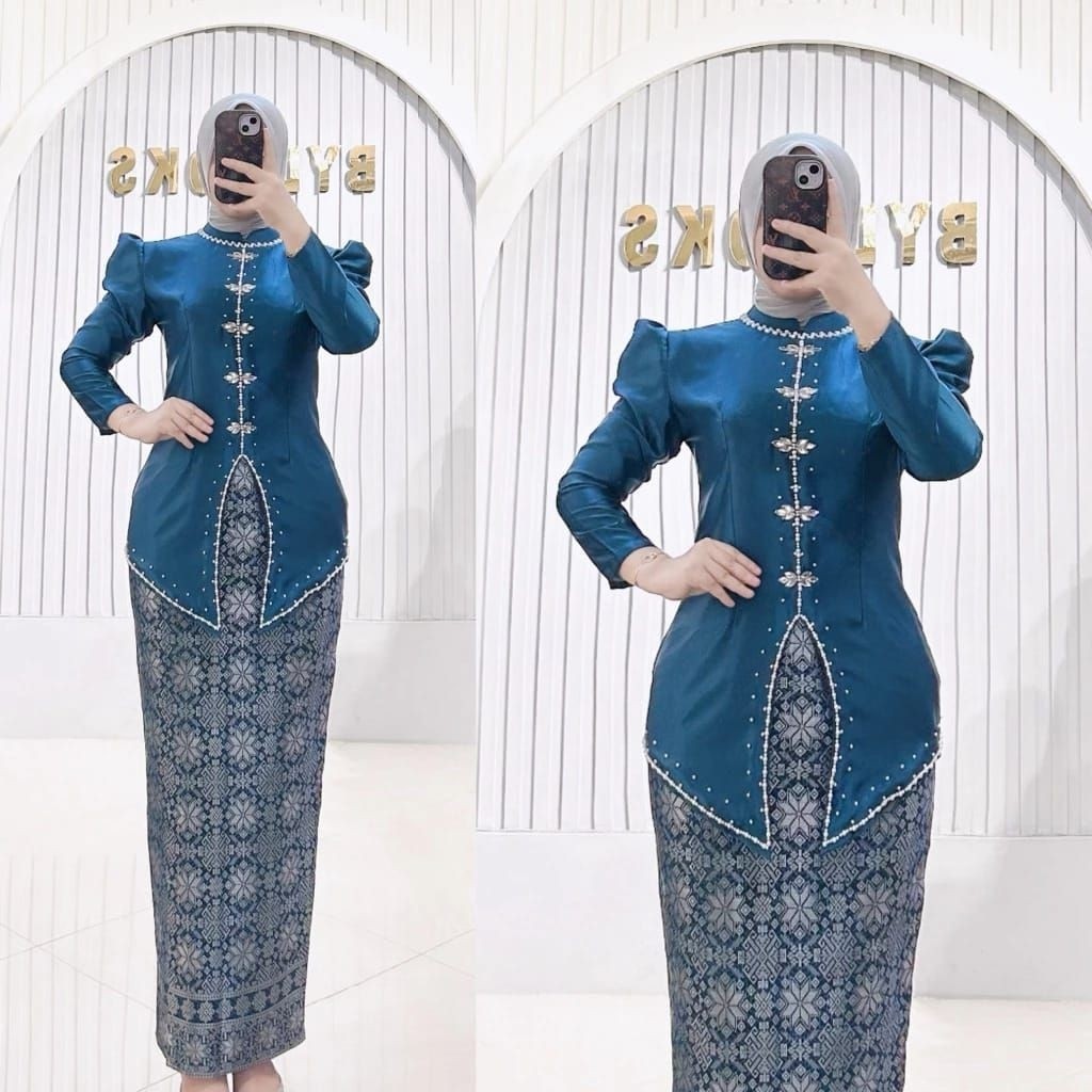 Jual Alana One Set Baju Kurung Melayu Rok Songket Modern | Atasan Baju ...