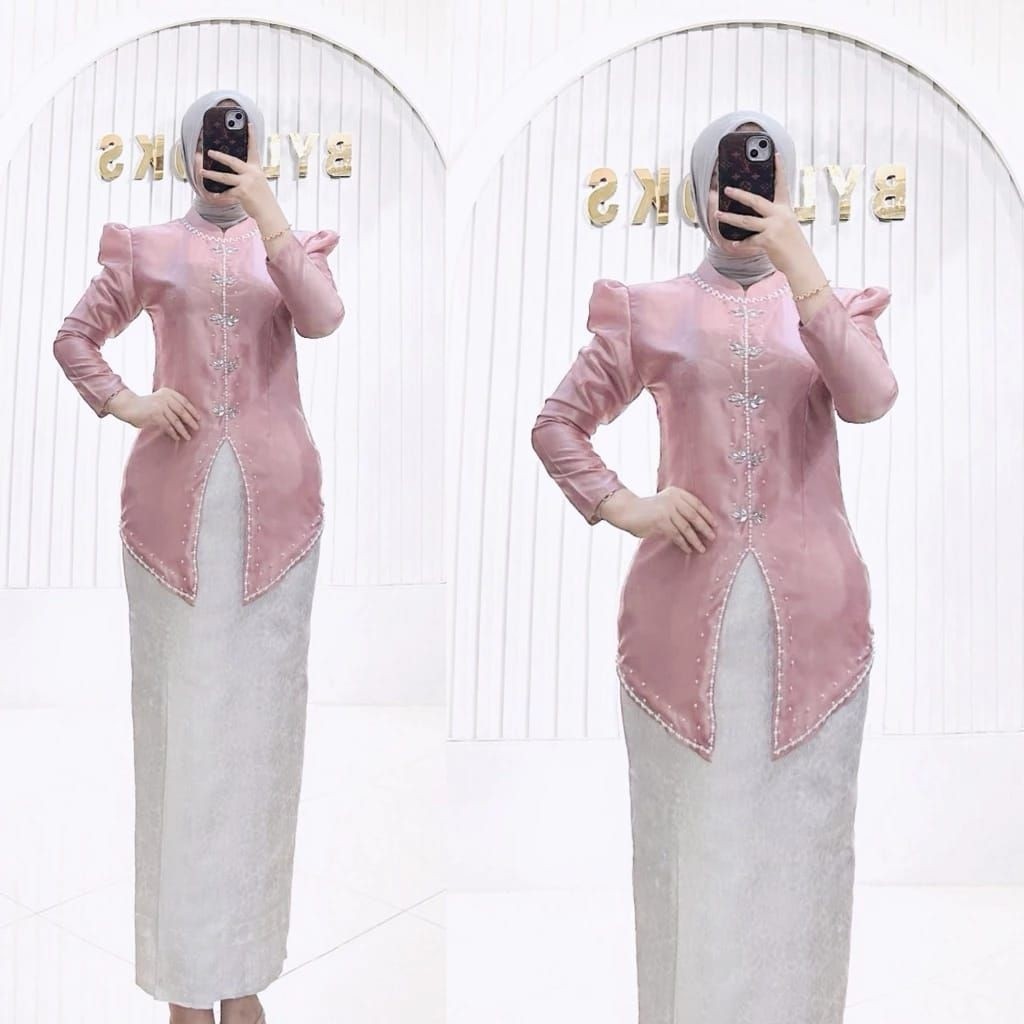 Jual Alana One Set Baju Kurung Melayu Rok Songket Modern | Atasan Baju ...