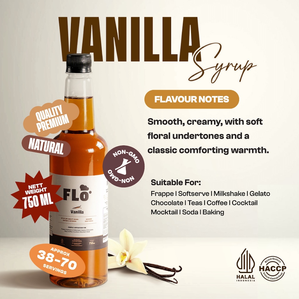 Jual FLO Vanilla Syrup 750ml Sirup Vanilla | Shopee Indonesia