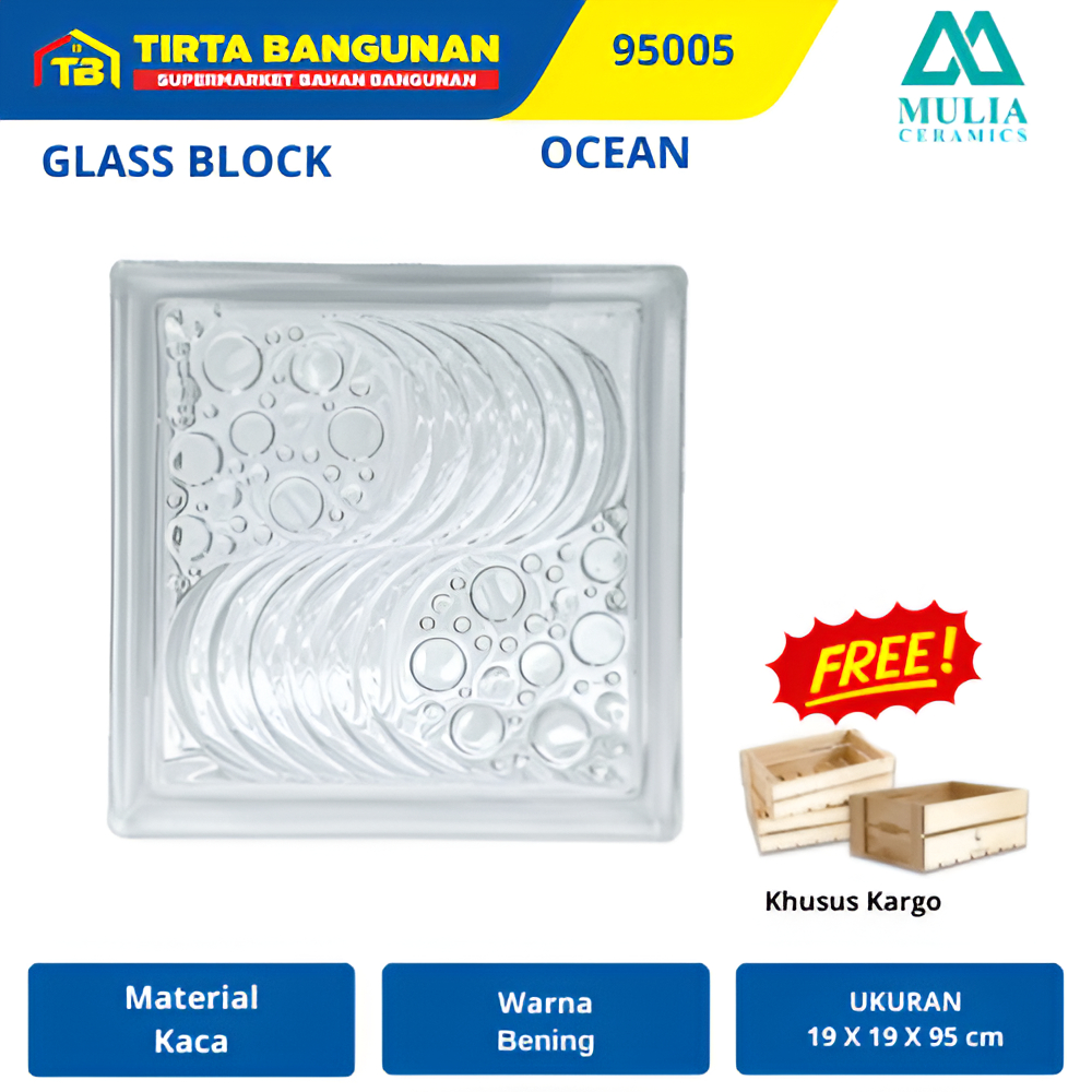 Jual MULIA 19 X 19 X 9,5 CM GLASS BLOCK BALOK KACA GLASS BOX | Shopee ...