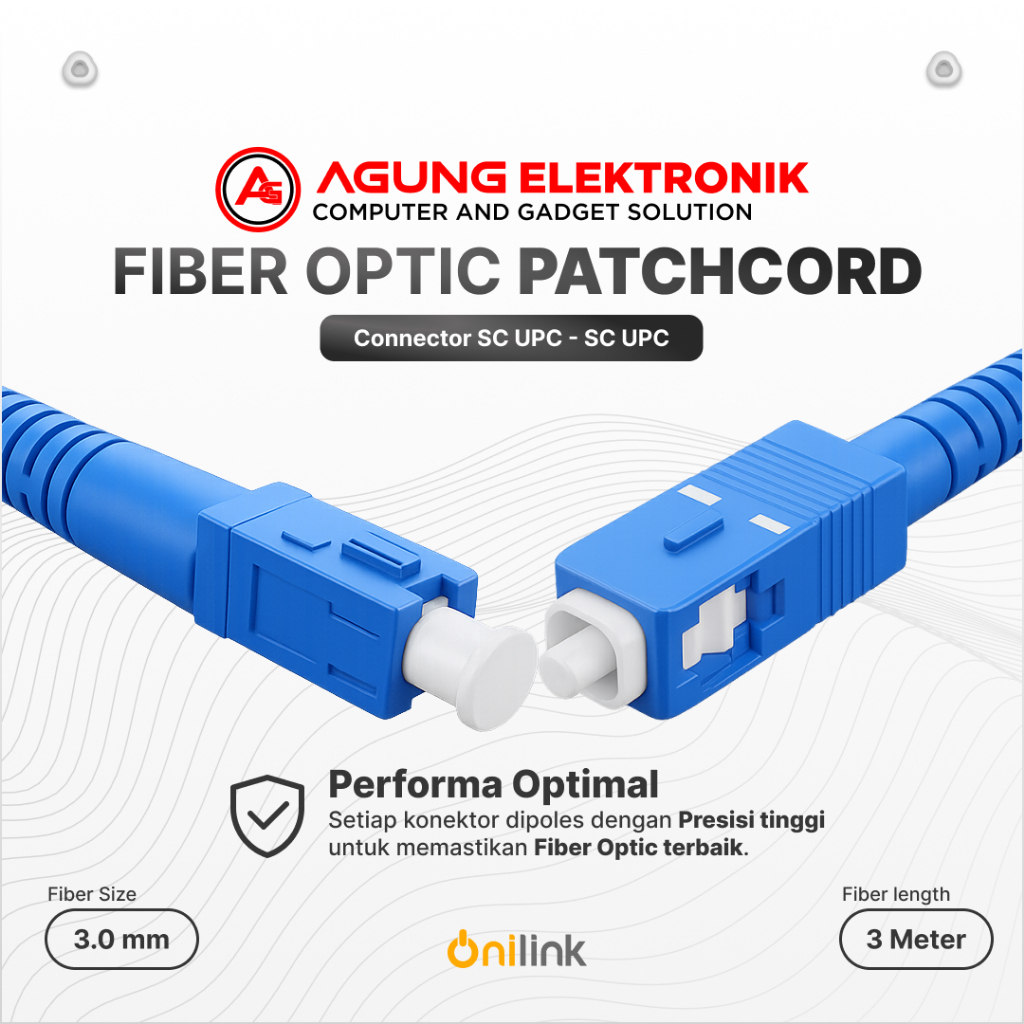 PATCH CORD ONILINK SC UPC TO SC UPC 3METER 3MILI ( HITAM )