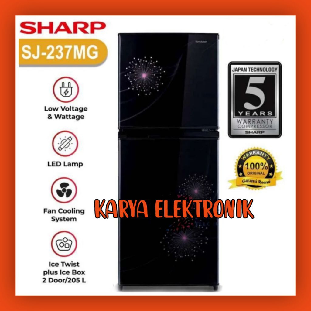 Jual KULKAS SHARP 2 PINTU SJ-237MG GARANSI 5 TAHUN | Shopee Indonesia