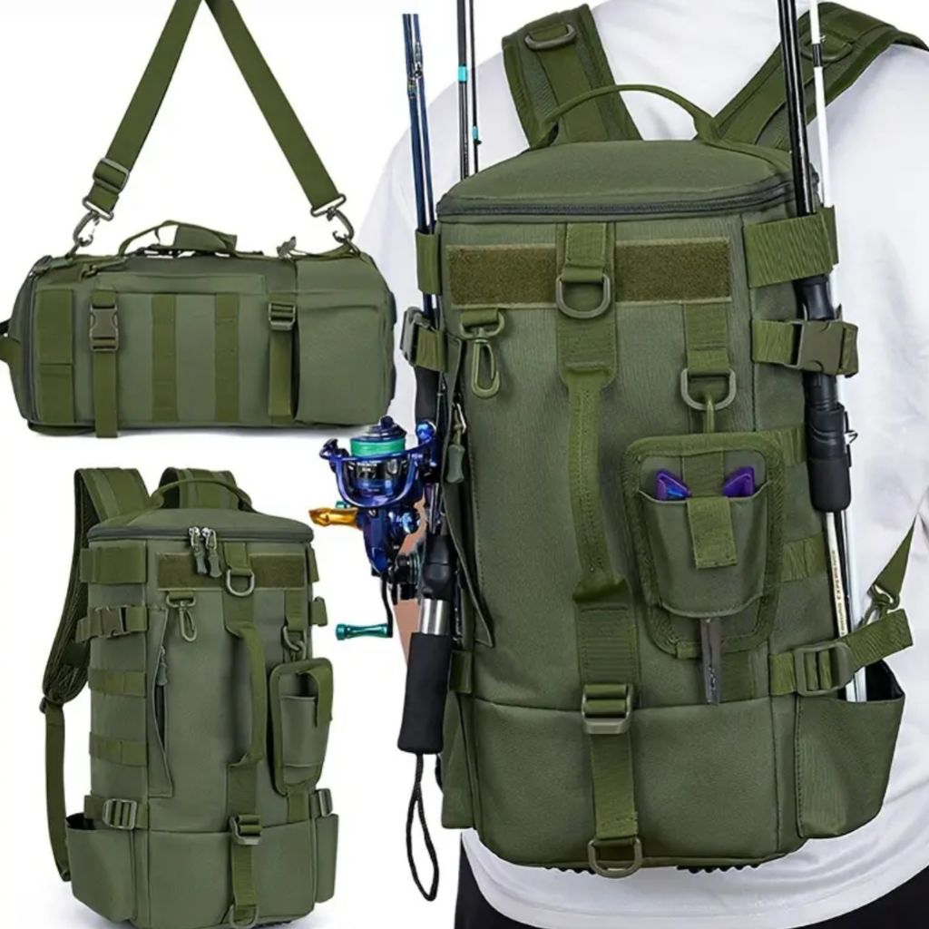 tas ransel multifungsi tas ransel Joran pancing end real tas ransel outdoor travel bag