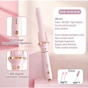 Catokan Curly Catokan Rambut Ceramics 28mm Catokan Curly Otomatis Curly Rambut Curling Iron