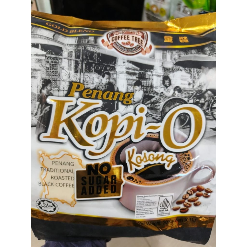 Jual Kopi Coffee Tree Penang Gold Blend KOPI - O Kosong No Sugar(20 ...