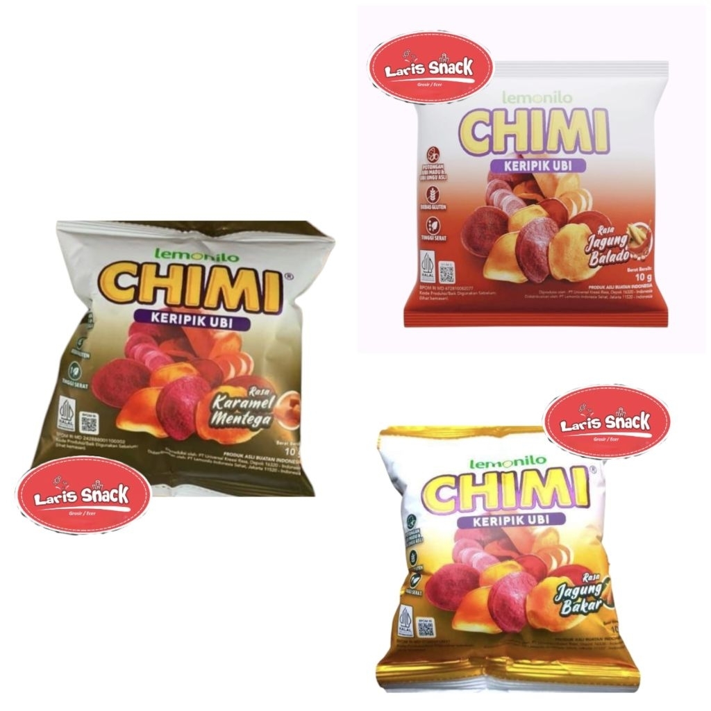 Jual Lemonilo Chimi Keripik Ubi Aneka Rasa Renceng 10gr (Isi 10 Bks ...