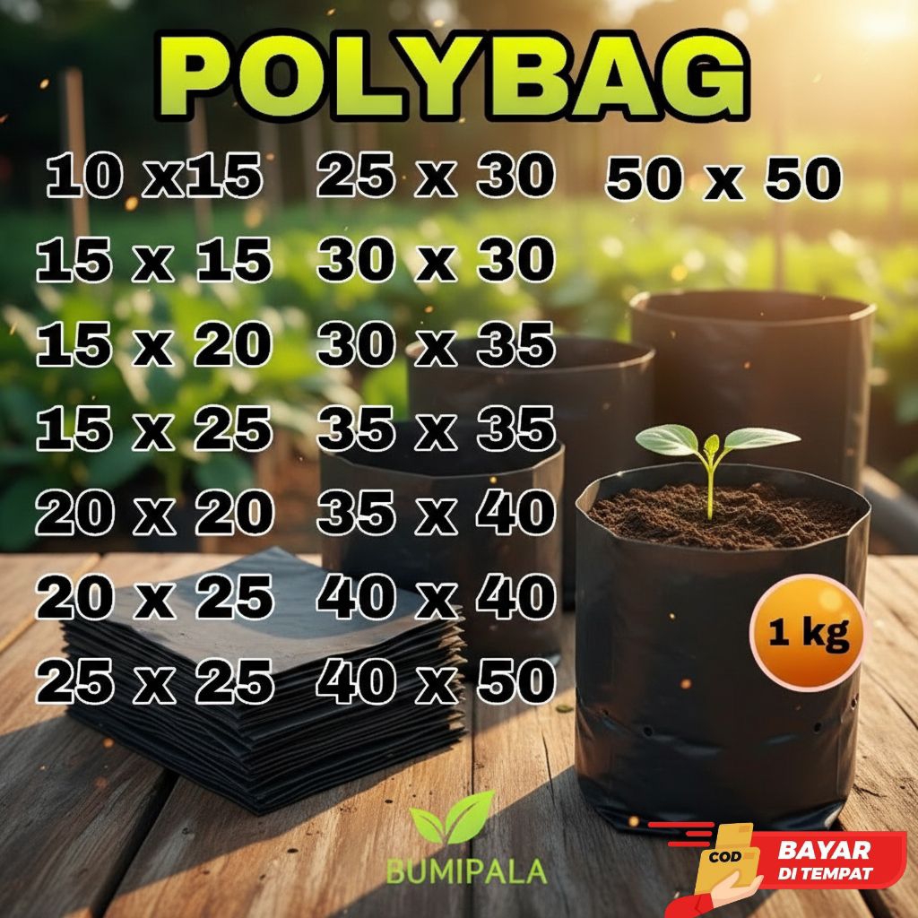 Jual PLASTIK POLYBAG 1 kg tebal polybek polybeg polibek polibeg ...