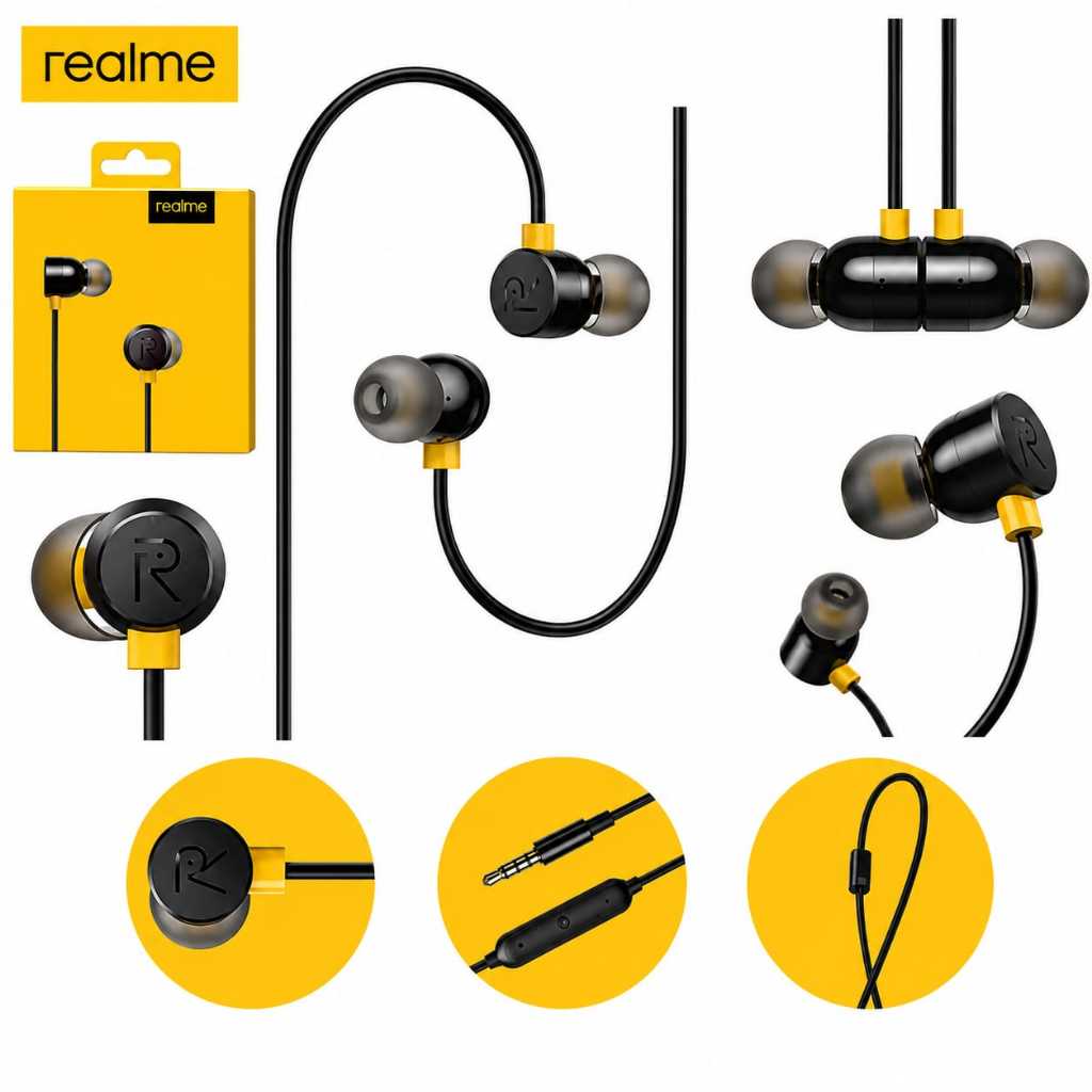 HEADSET HEANSFREE REALME BUDS 2 ORIGINAL RMA001 HANDSFREE MAGNETIC STEREO BASS