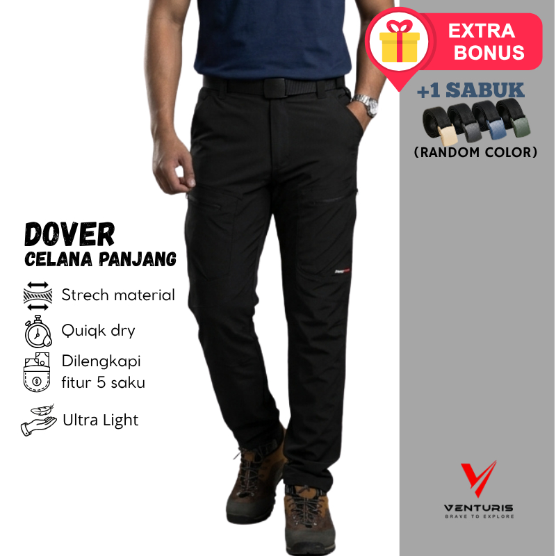 Celana Gunung Pria Wanita Panjang Stretch Celana Dover Outdoor Hiking Quickdry Bassicoutdoor