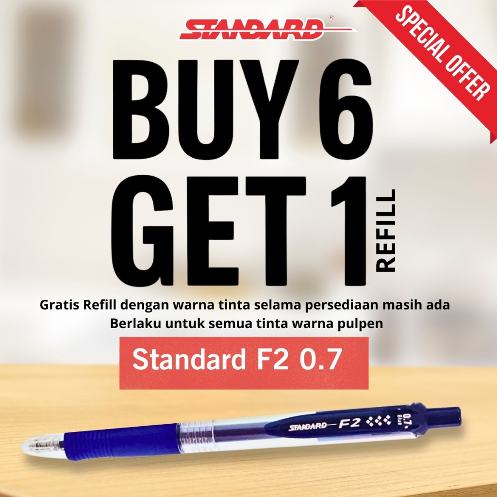 Standard - Pulpen F2 0.7 ( Alat Tulis / Pen / Ballpoint / Pena )