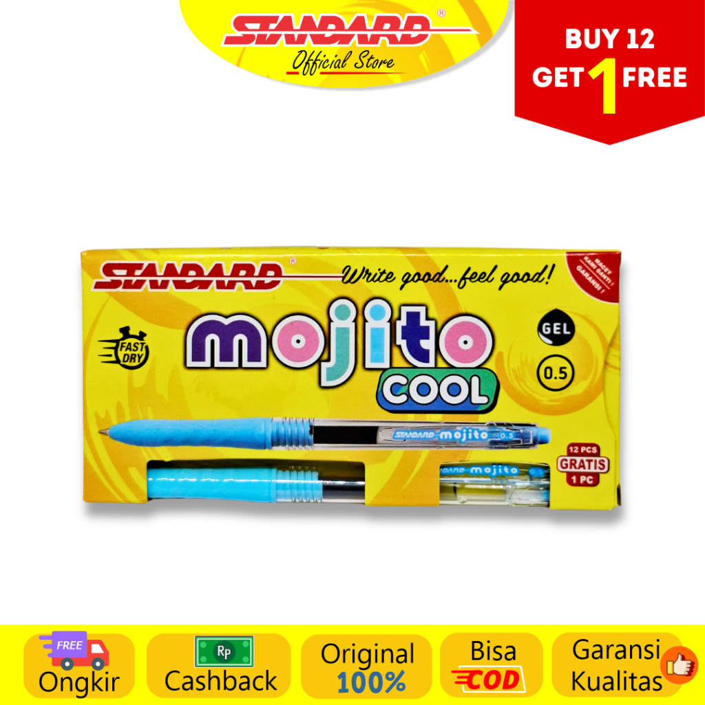 Standard - Pulpen Mojito Cool 0.5 Gel ( Alat Tulis / Pen / Ballpoint / Pena )