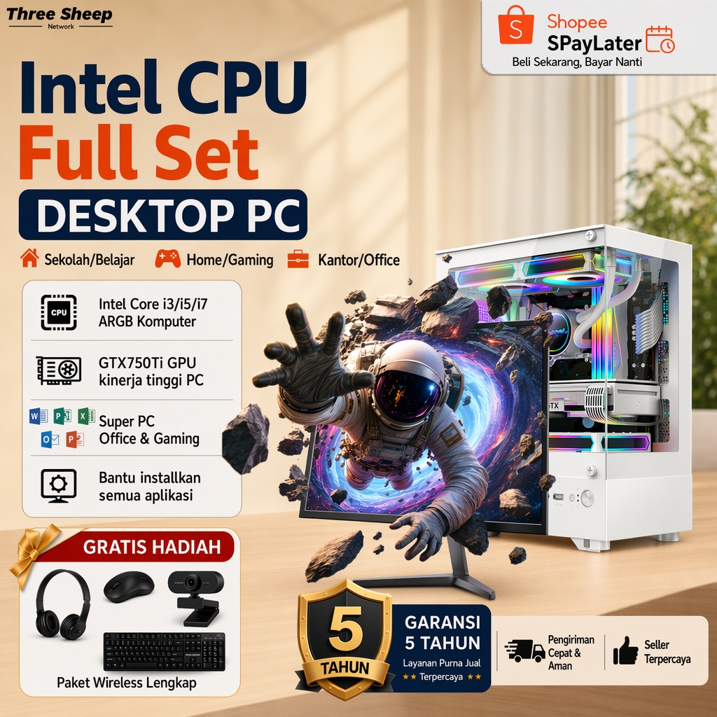 Jual TSN PC gaming Full set 12-inti baru, intel Core CPUi5/i7 RAM16G ...