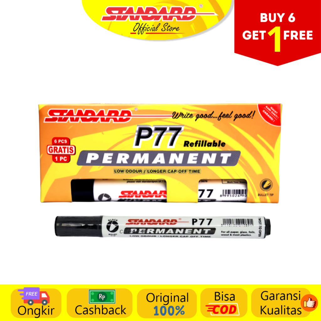 Standard - P77 Permanent Marker ( Spidol yang tidak bisa dihapus )