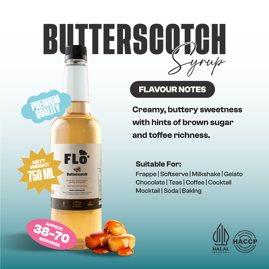 Jual FLO Butterscotch Syrup 750ml Sirup Butterscotch | Shopee Indonesia