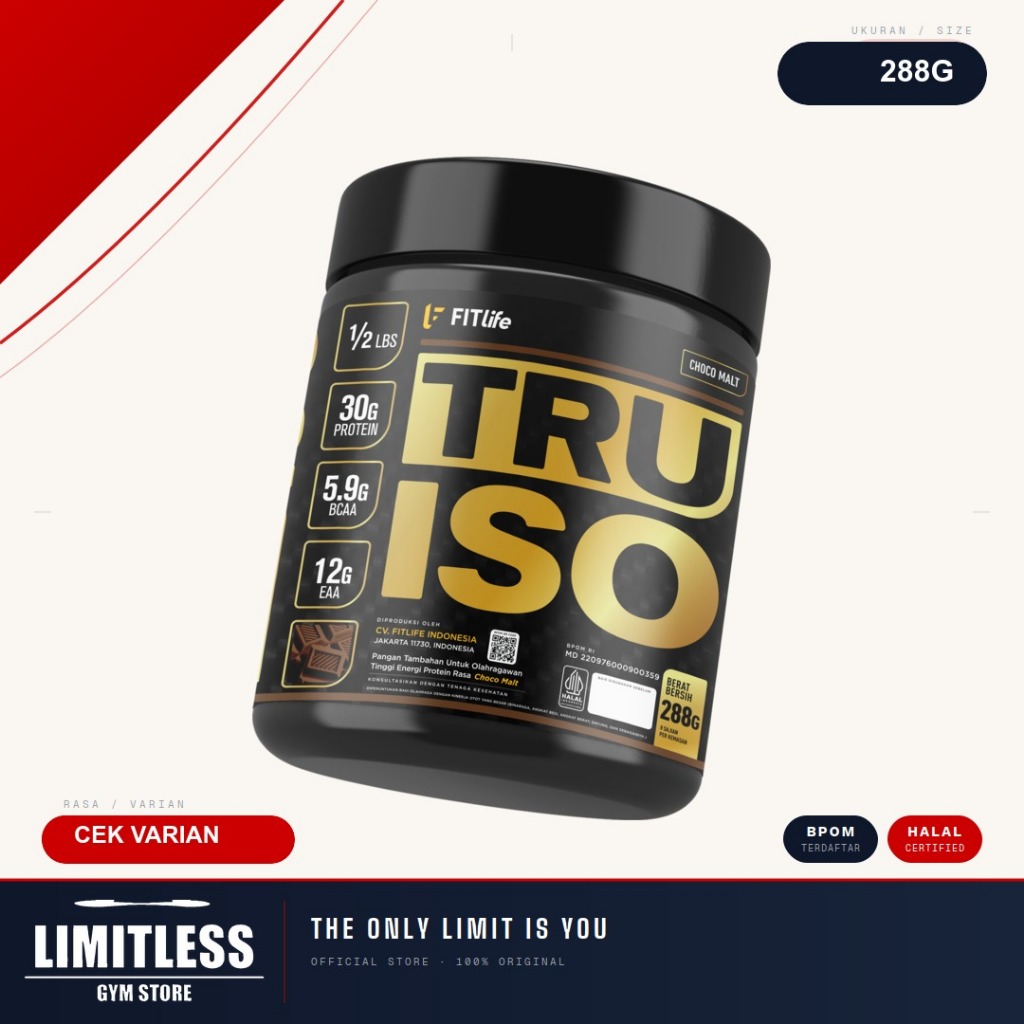 Jual Fitlife TRU ISO 288g 100% Whey Protein Isolate Travel Size WPI 90 ...