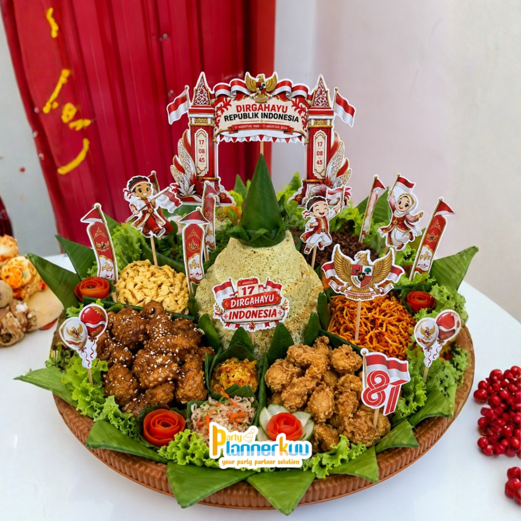 Jual Partyplannerkuu Topper Tumpeng / Nasi Kuning 17 Agustus - Dekor ...