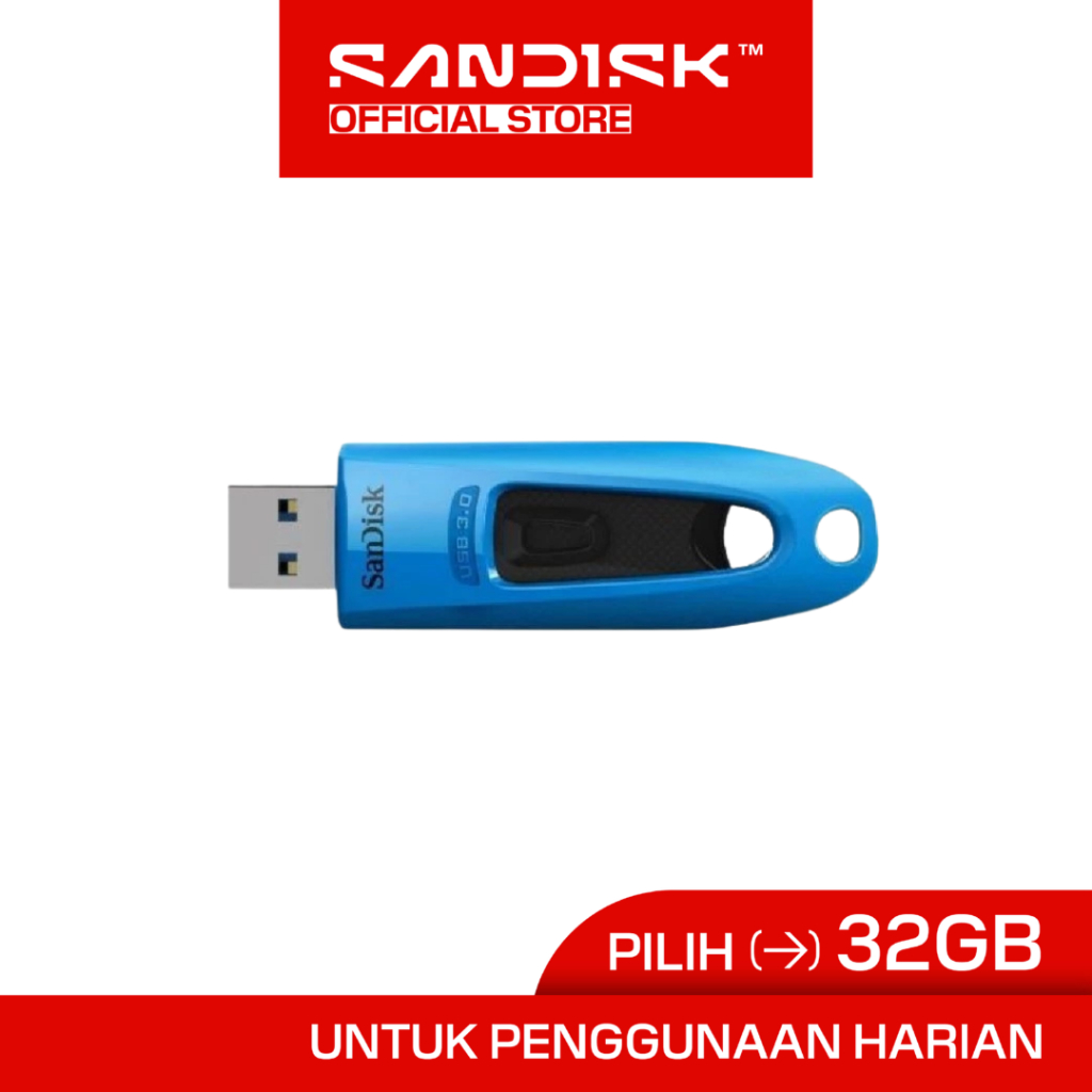 SANDISK CZ48 Ultra 32GB USB 3.0 (Blue / Biru) - Flash Drive