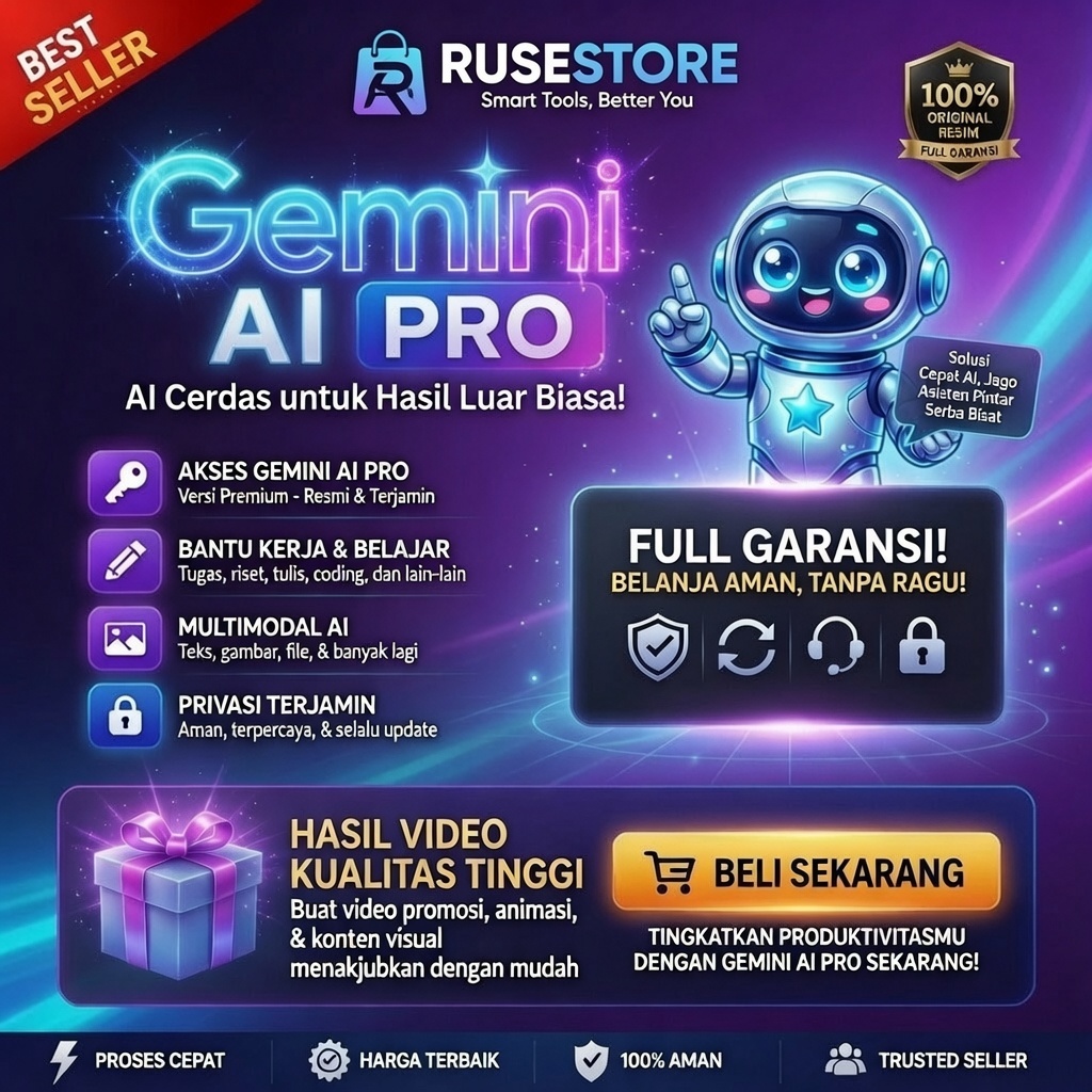 GEMINI AI PRO PRIVAT 1 TAHUN BERGARANSI PROSES CEPAT DAN MUDAH
