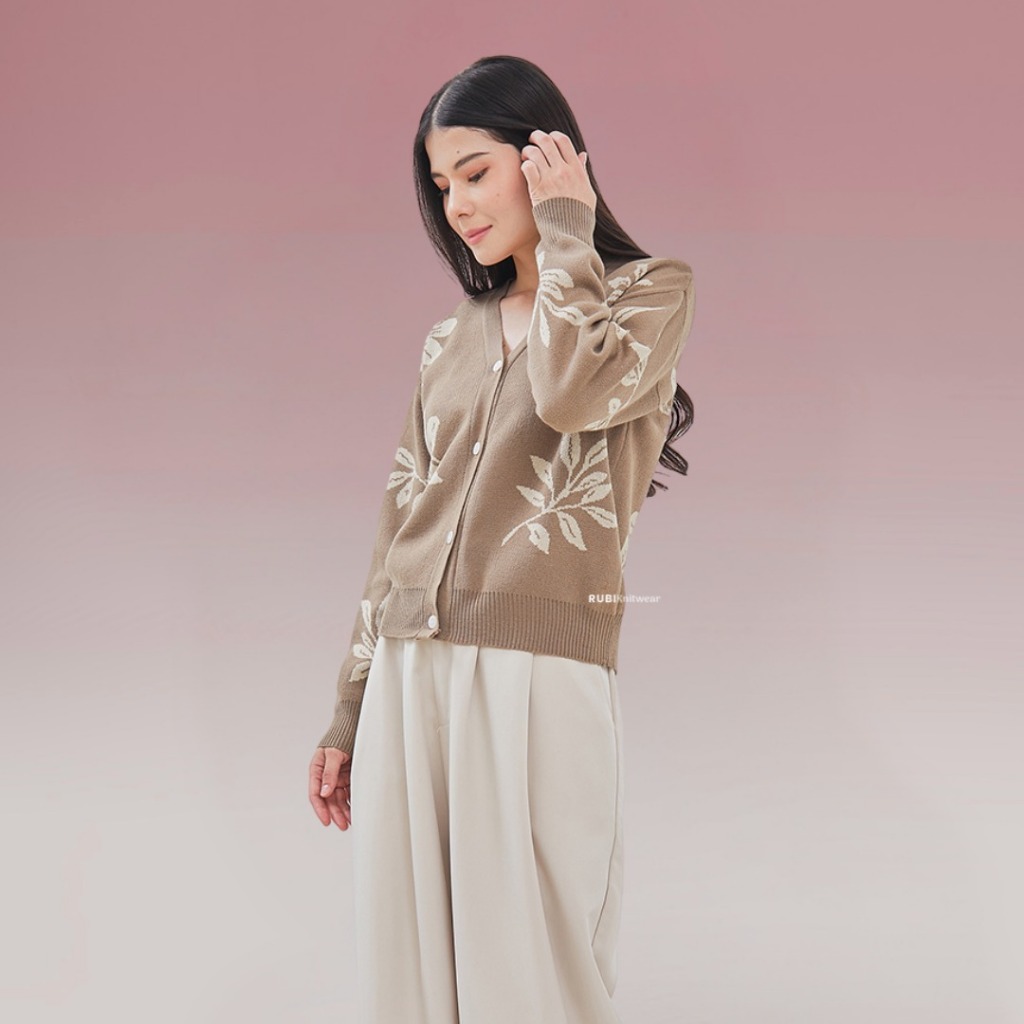 RUBI Fiora cardigan bunga knitwear wanita foto 4