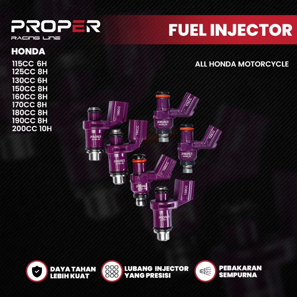 Jual PROPER RACING LINE INJECTOR RACING HONDA 130CC 140CC 150CC 160CC ...