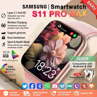 [COD100% Asli ]SAMSUNG  Smartwatch Serie S11 Smart Watch S11 Jam Pintar Olahraga Bluetooth 2.1"HD AMOLED Display GPS NFC Waterproof Bluetooth Call Smartwatch wanita pria wireless charging Dan Ganti Wallpapper Jam Tangan Smartwatch Jam Tangan Wanit