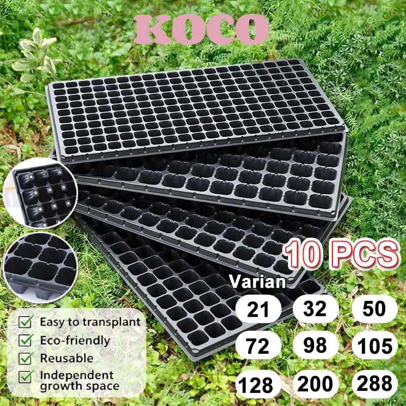 [10 Pcs] Tray Semai / Alat Semai Benih / Pot Hidroponik Potray 0.8mm Seedling Pot / Tray Dulang Benih Berkualitas Tinggi