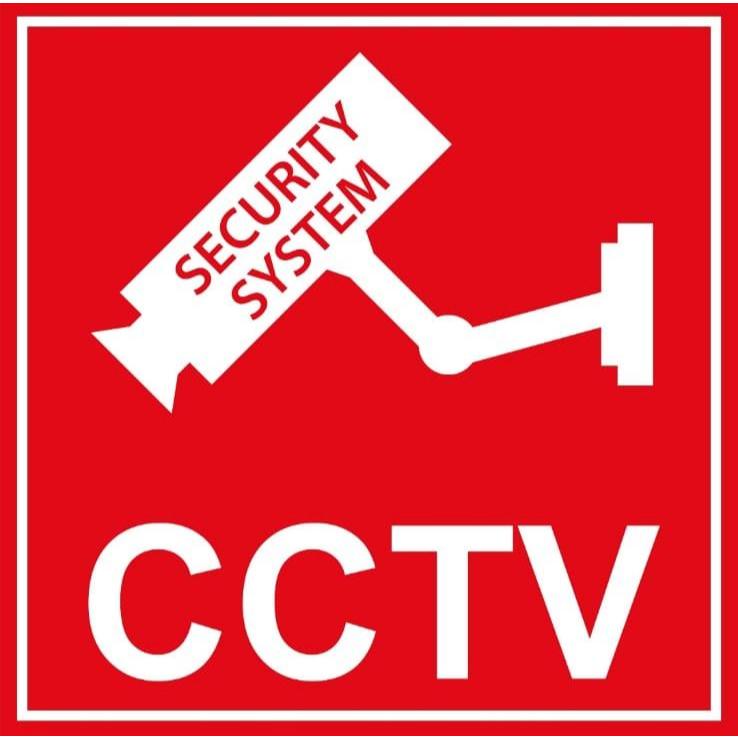 Jual Stiker Sticker CCTV security system ukuran 10 x 10 cm untuk CCTV ...