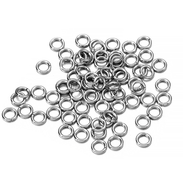 Jual St.kunkka 50-200Pcs Stainless Steel Ring Konektor 3-10mm Jump Ring ...