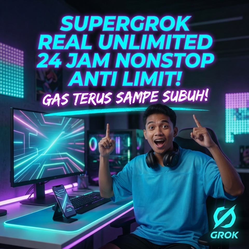Grok Premium Unlimited - Akun SuperGrok AI Termurah Garansi Anti Limit Proses Cepat