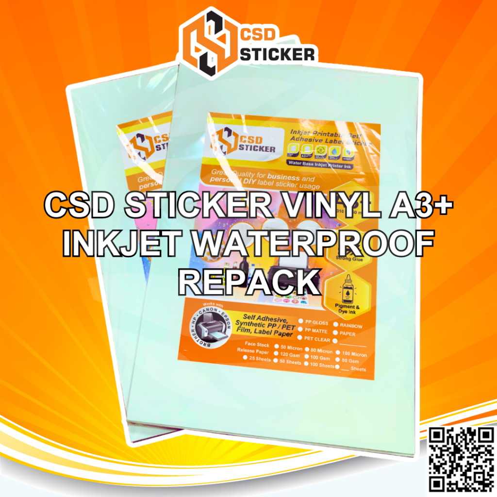 Jual NEW CSD Sticker Vinyl Print Inkjet Stiker Label Waterproof Anti ...