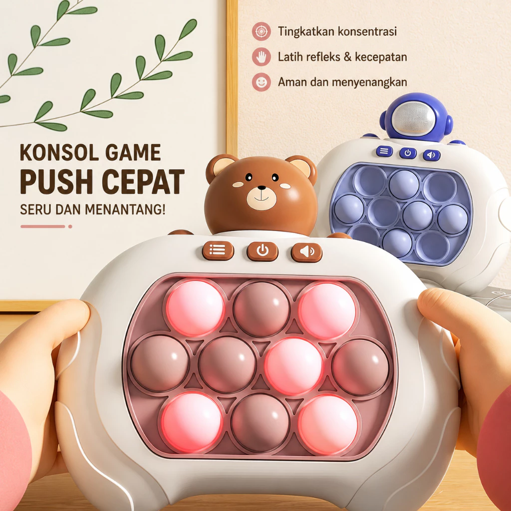 Mainan Pop It Elektronik Edukasi Anak LED Relax