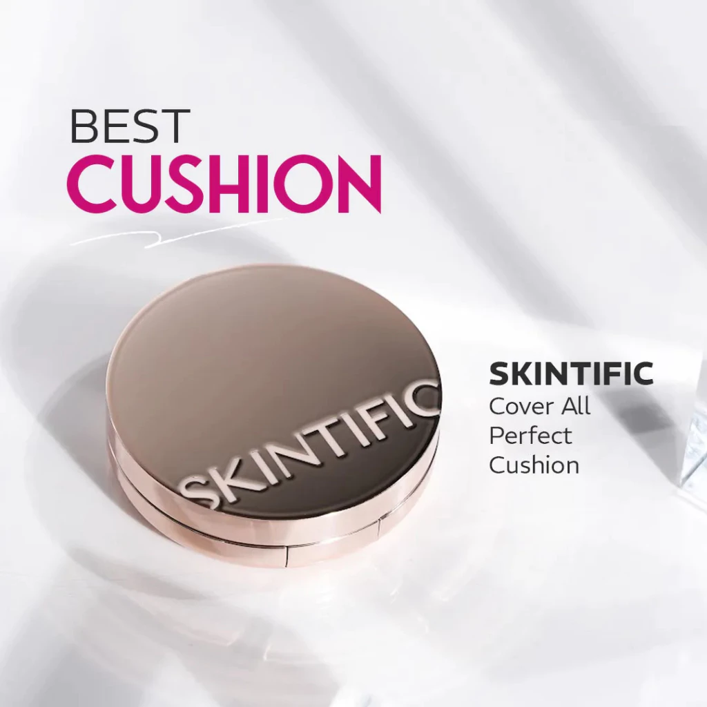 [themakeupguru] SKINTIFIC Cover All Perfect Air Cushion SPF 35 PA++++ - Tekstur Ringan, Matte Finish