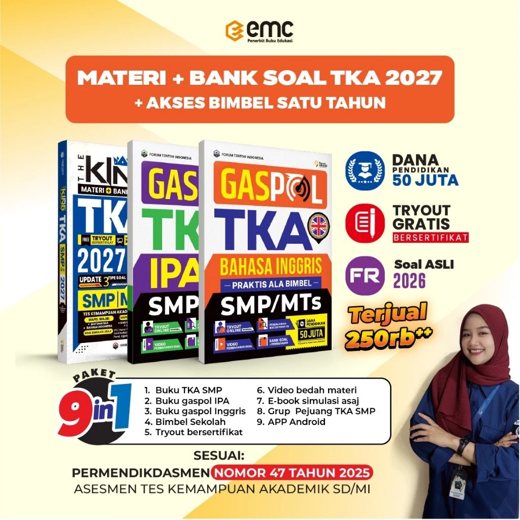 BUKU TKA SMP 2027 THE KING MATERI DAN BANK SOAL