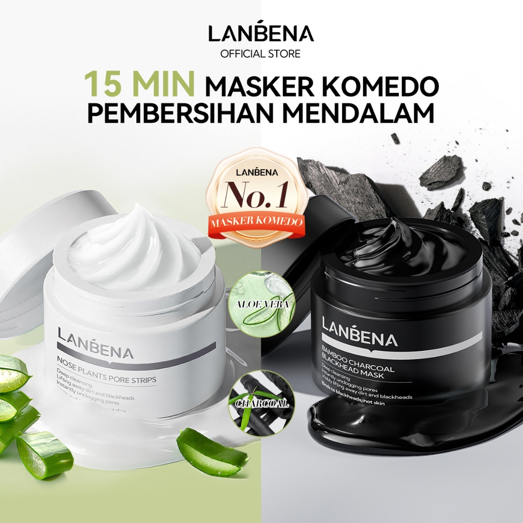 LANBENA Aloe Vera / Bamboo Masker Komedo - Penghilang Blackhead Pore Strip Deep Cleansing Oil Control Pembersih Pori Hidung Skincare